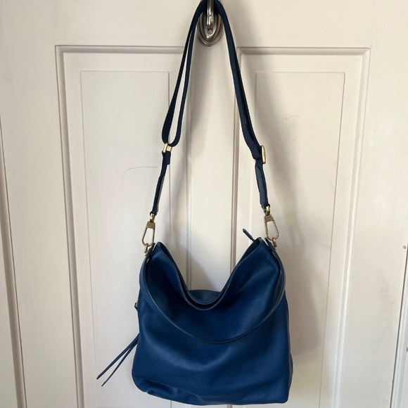 Fossil Hobo Pebble-Leather Handbag - Blue - Picture 7 of 7